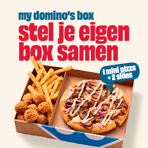 My Domino's Box: stel je eigen box samen met 1 mini pizza + 2 sides.